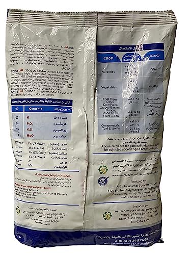 Norus Leaf / Foliar Fertilizer / Chelated Trace Elements / 20-20-20+1MgO+TE / 2 KG Pack